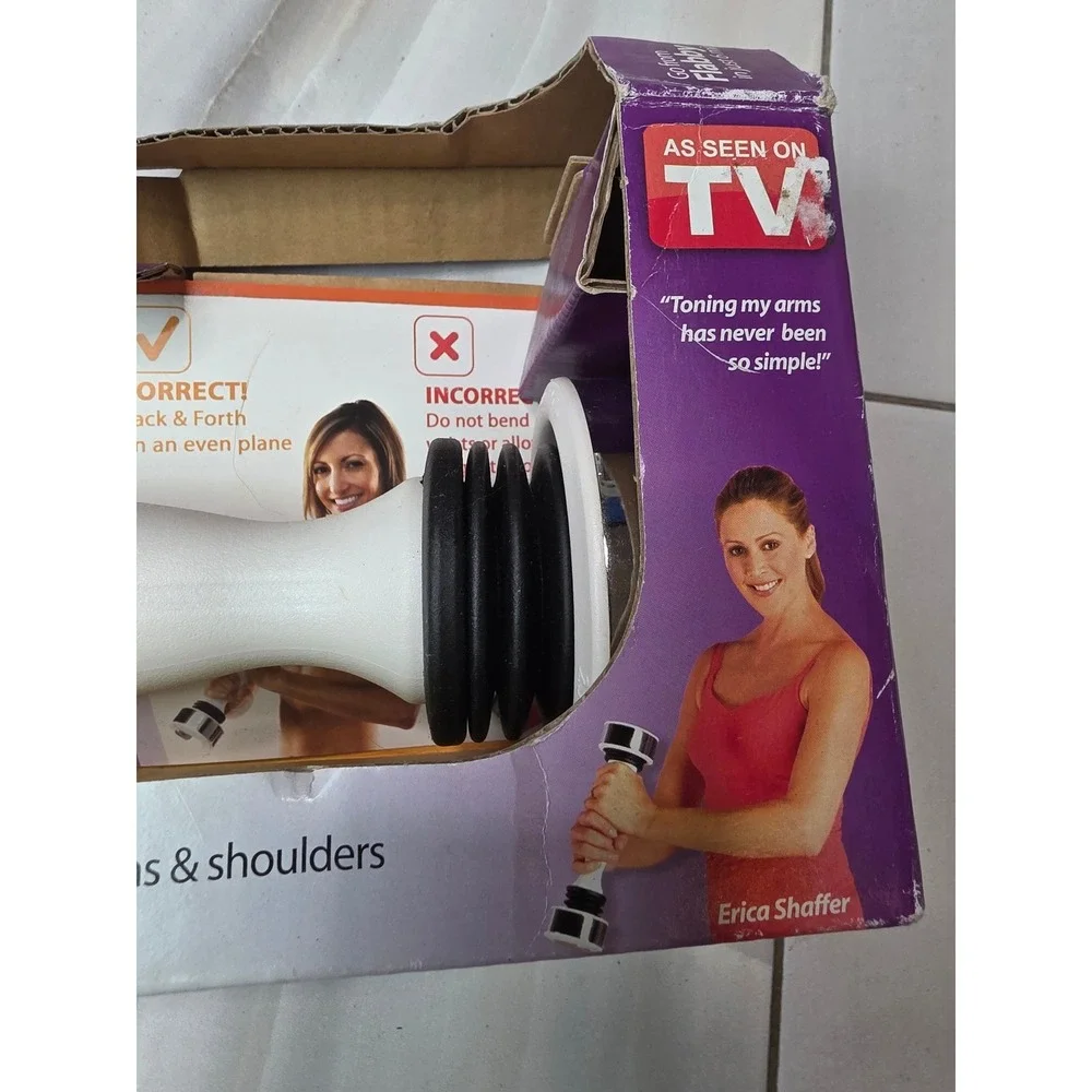 Shake Weight for Women As Seen On TV White Dynamic Inertia Dumbbell 6 Minute A4 - Picture 3 of 15